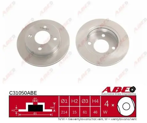 Bremžu diski ABE C31050ABE