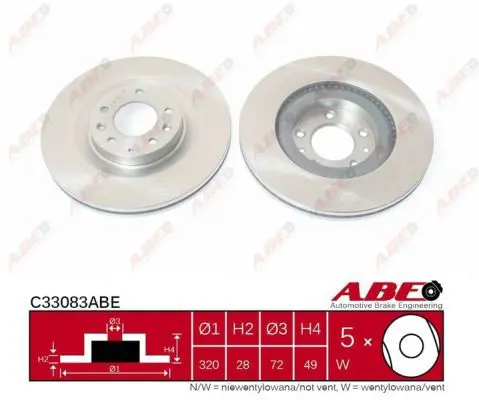 Bremžu diski ABE C33083ABE