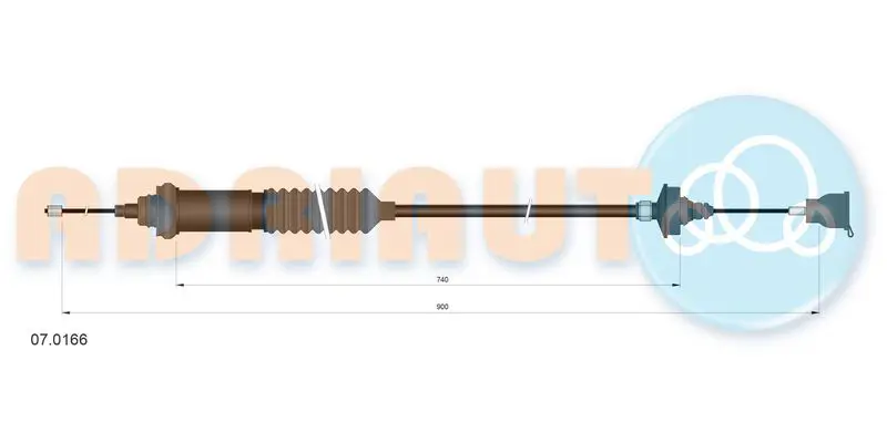 Cable Pull, clutch control ADRIAUTO 070166