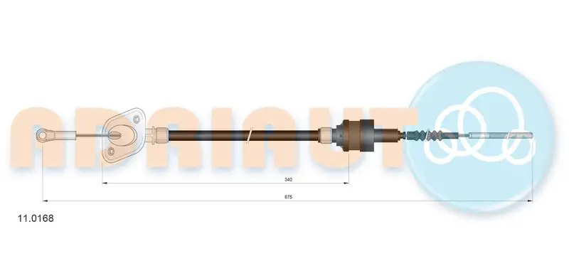 Cable Pull, clutch control ADRIAUTO 110168