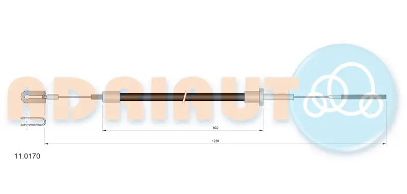 Cable Pull, clutch control ADRIAUTO 110170