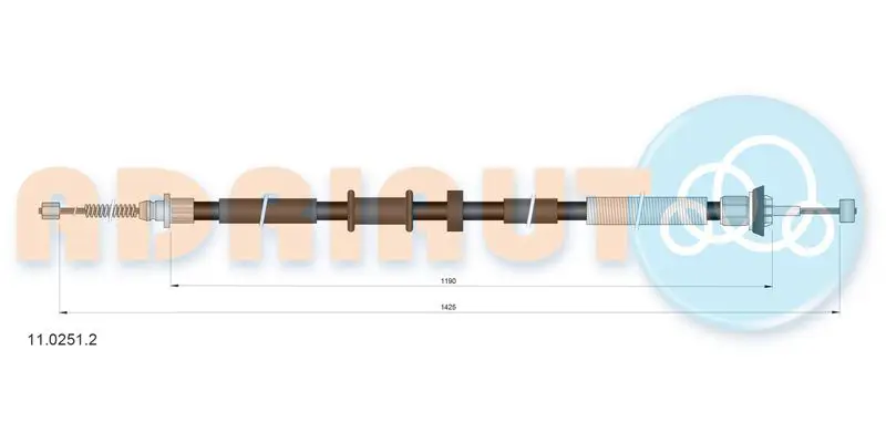 Cable Pull, parking brake ADRIAUTO 1102512