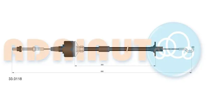Cable Pull, clutch control ADRIAUTO 330118