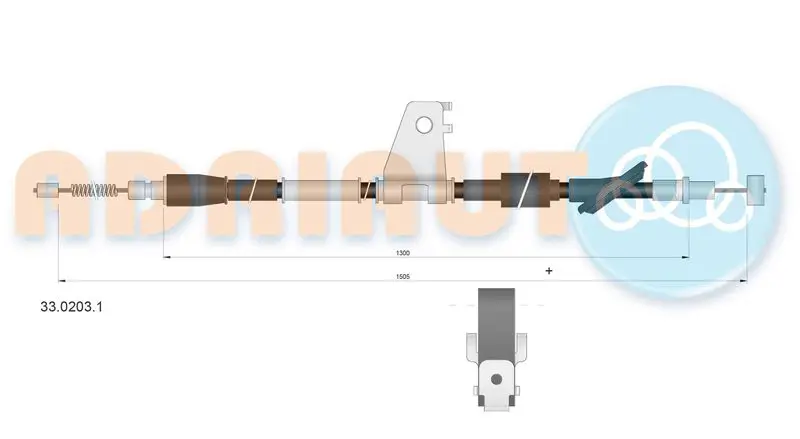Cable Pull, parking brake ADRIAUTO 3302031