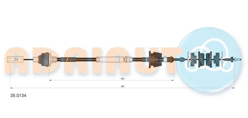Cable Pull, clutch control ADRIAUTO 350134