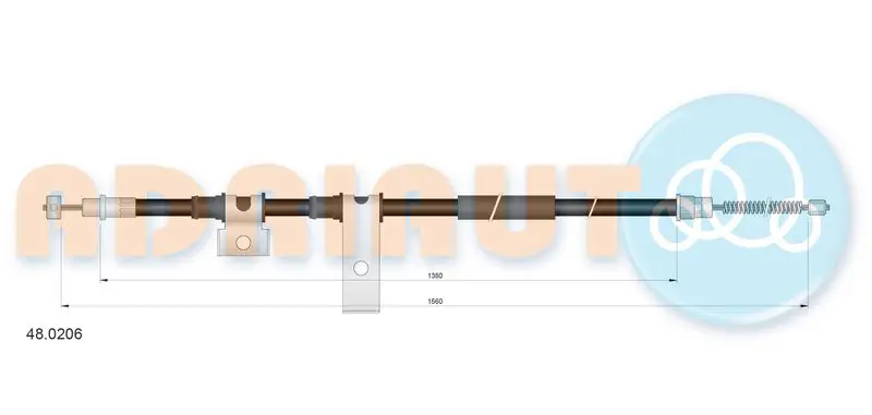Cable Pull, parking brake ADRIAUTO 480206