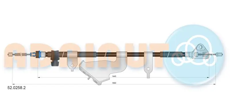 Cable Pull, parking brake ADRIAUTO 5202582