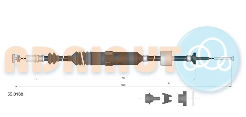 Cable Pull, clutch control ADRIAUTO 550168