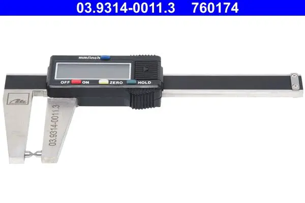 Bīdmērs, Bremžu disku biezums ATE 03931400113