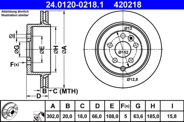 Bremžu diski ATE 24012002181