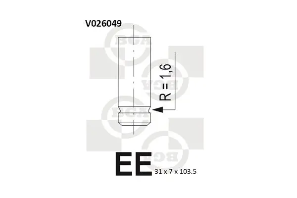 Izplūdes vārsts BGA V026049