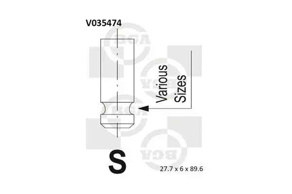 Ieplūdes vārsts BGA V035474