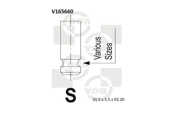 Ieplūdes vārsts BGA V165660
