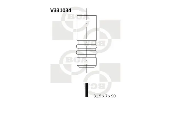 Izplūdes vārsts BGA V331034