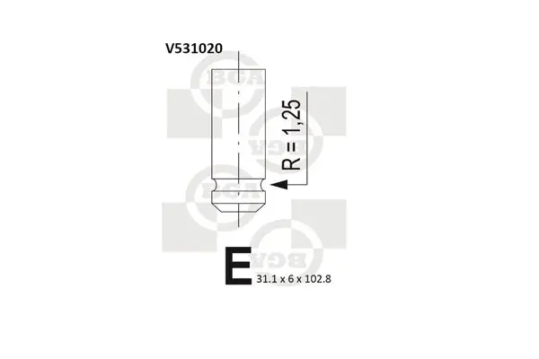 Izplūdes vārsts BGA V531020