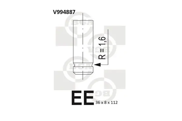 Izplūdes vārsts BGA V994887