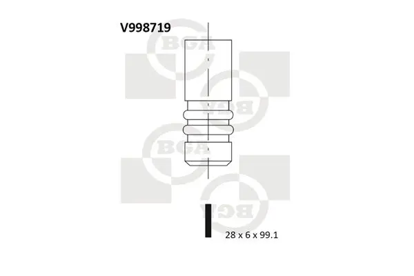 Izplūdes vārsts BGA V998719