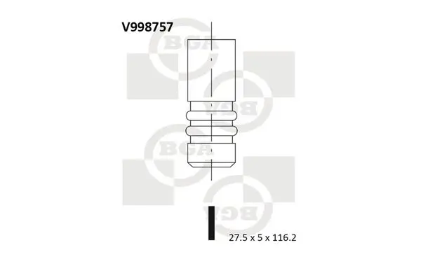 Izplūdes vārsts BGA V998757
