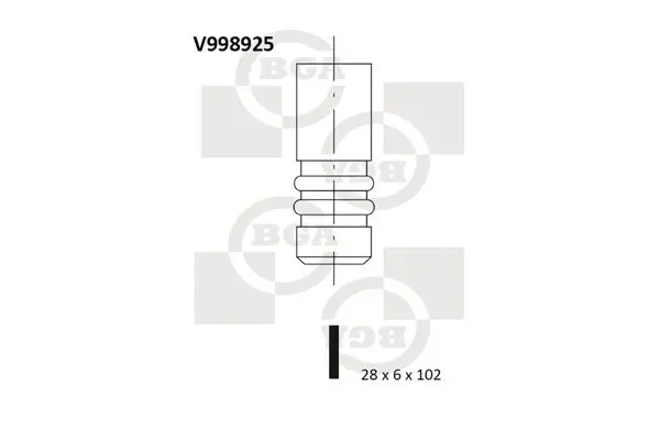 Izplūdes vārsts BGA V998925