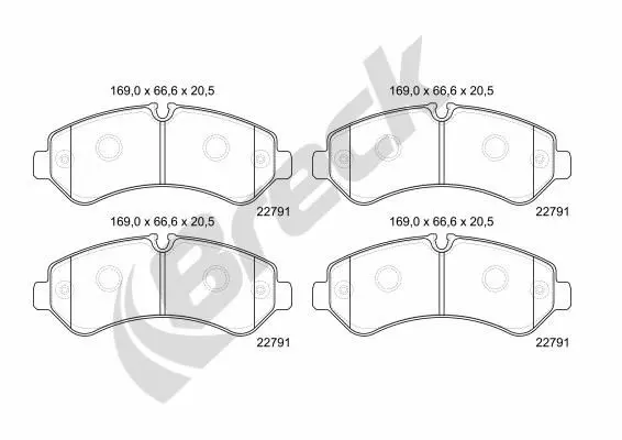 Brake Pad Set, disc brake BRECK