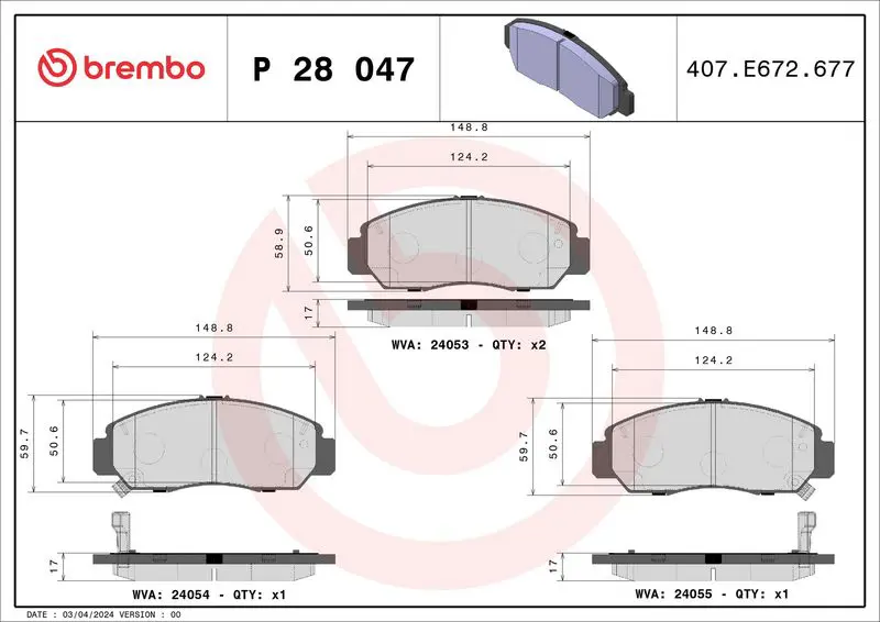 Bremžu uzliku kompl., Disku bremzes BREMBO