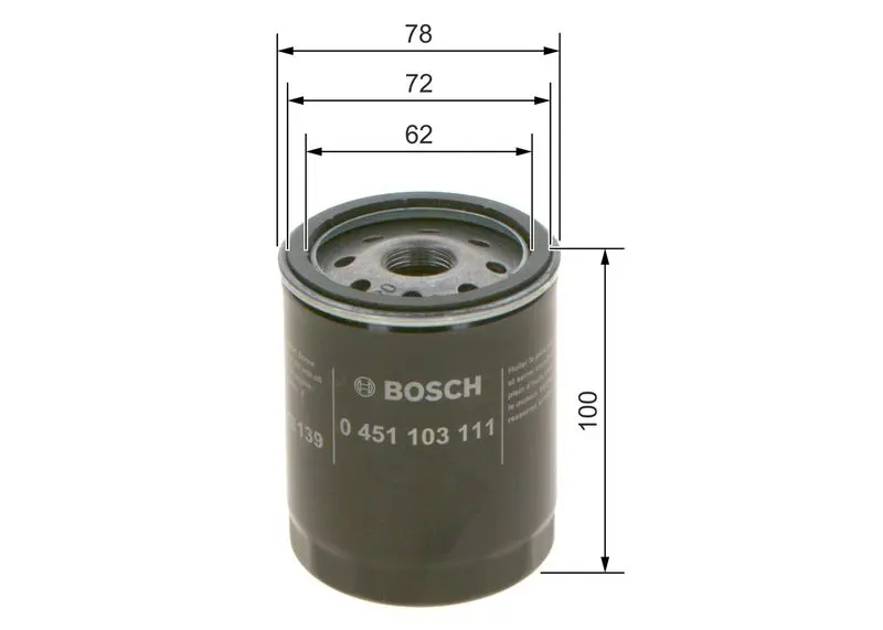 Eļļas filtrs Bosch 0451103111