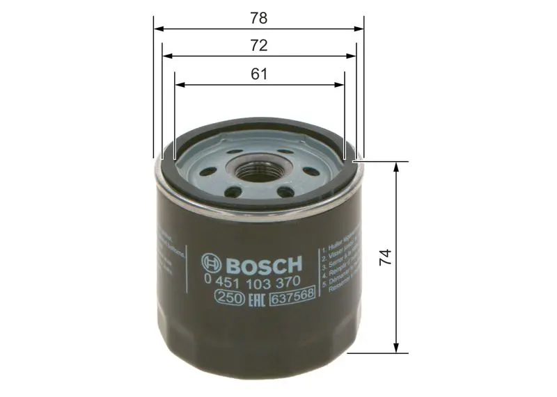 Eļļas filtrs Bosch 0451103370