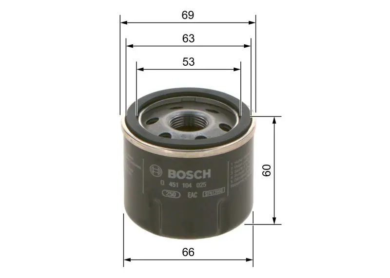 Eļļas filtrs Bosch 0451104025