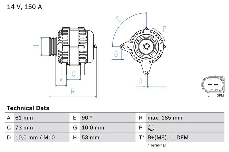 Ģenerators Bosch 0986048921