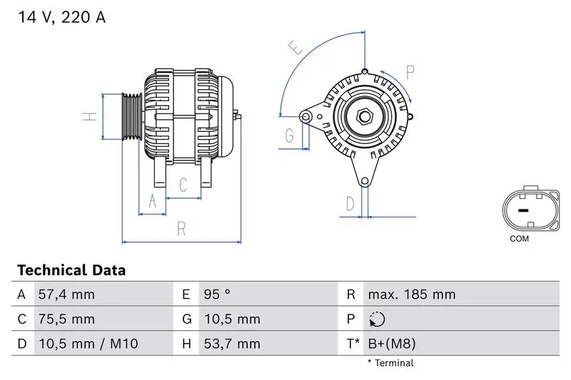 Ģenerators Bosch 0986084840