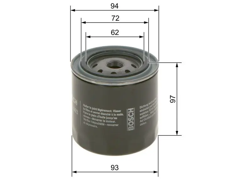 Eļļas filtrs Bosch 0986452003