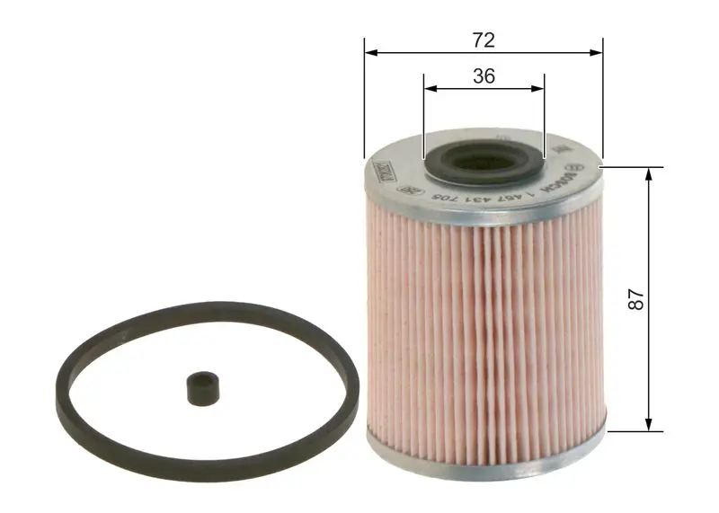 Degvielas filtrs Bosch 1457431705