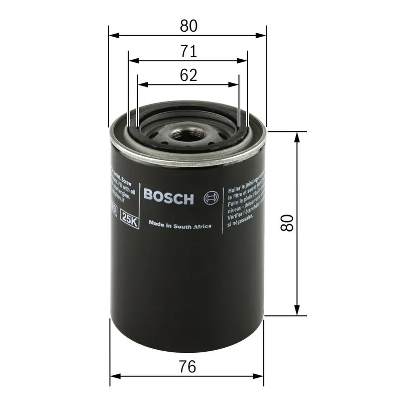 Eļļas filtrs Bosch F026407005