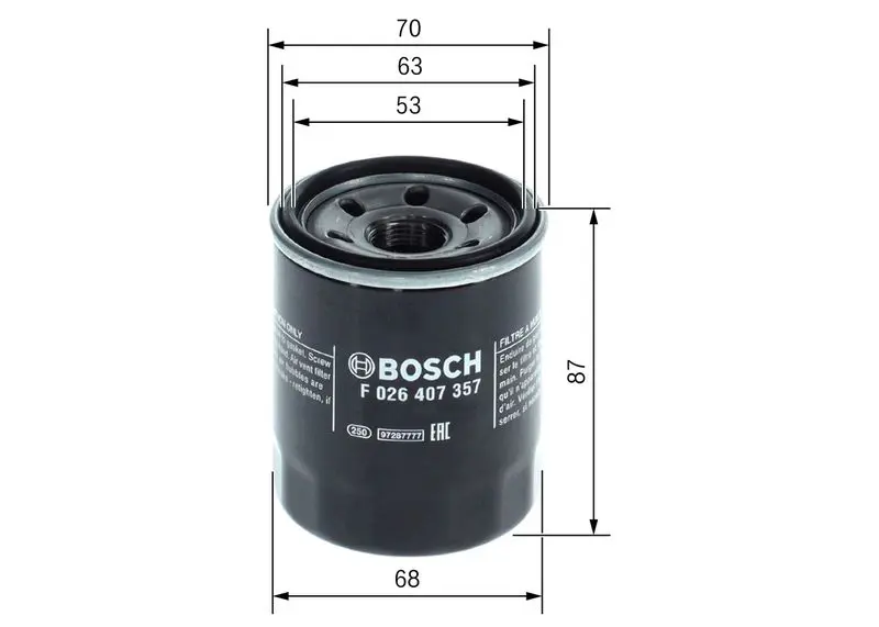 Eļļas filtrs Bosch F026407357