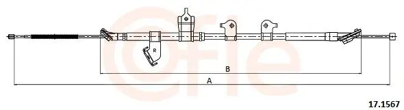 Cable Pull, parking brake COFLE 92171567
