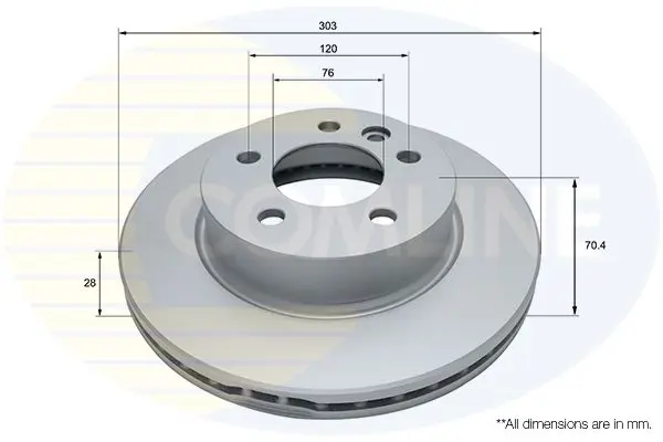 Brake Disc COMLINE ADC2920V