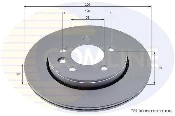 Brake Disc COMLINE ADC2921V