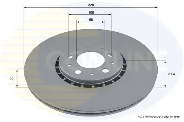 Brake Disc COMLINE ADC2922V