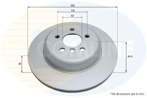 Brake Disc COMLINE ADC5034VR