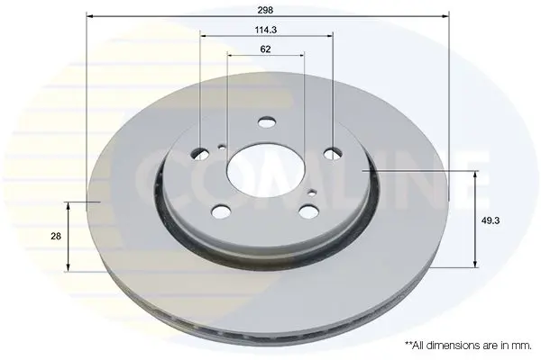Brake Disc COMLINE ADC5037V
