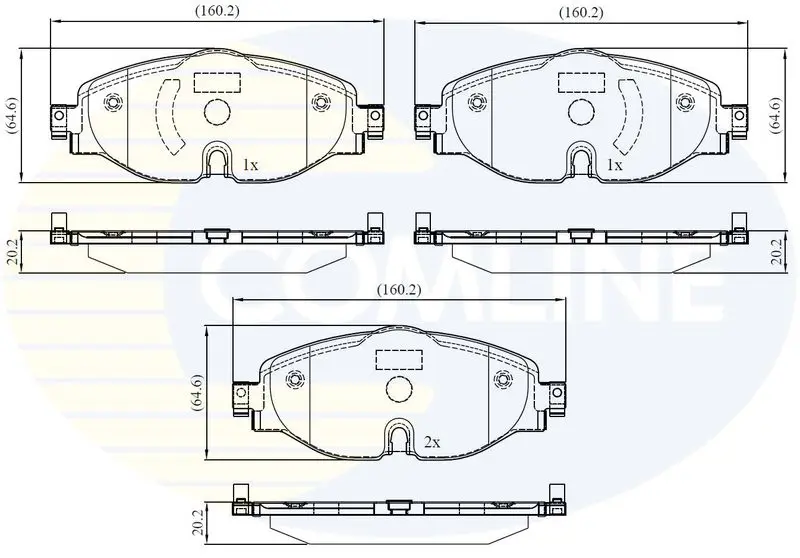 Brake Pad Set, disc brake COMLINE