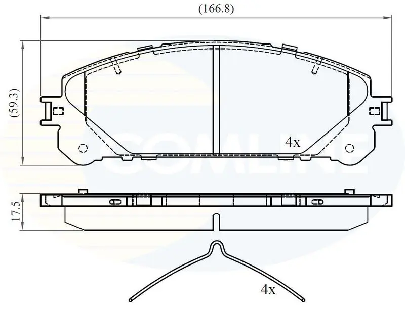 Brake Pad Set, disc brake COMLINE