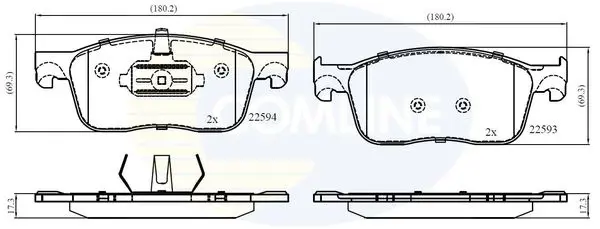 Brake Pad Set, disc brake COMLINE