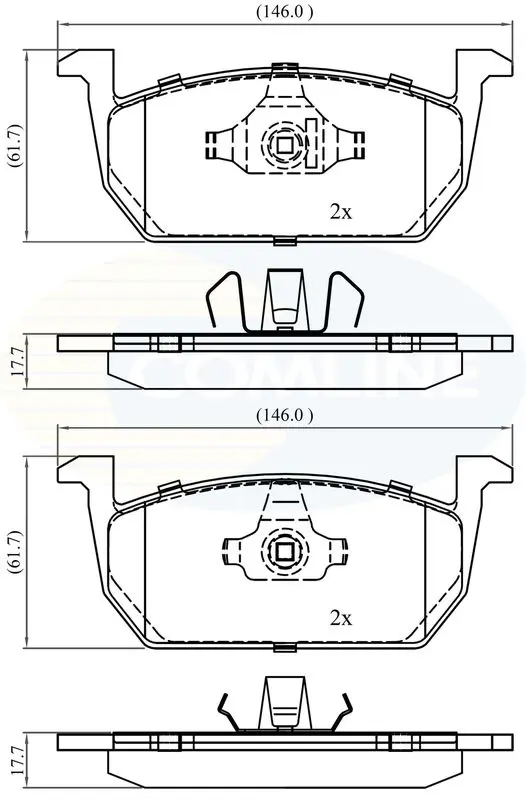 Brake Pad Set, disc brake COMLINE