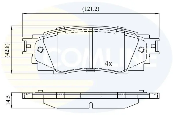 Brake Pad Set, disc brake COMLINE