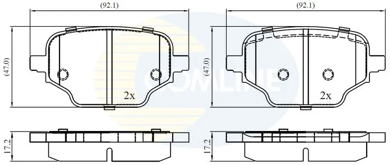 Brake Pad Set, disc brake COMLINE