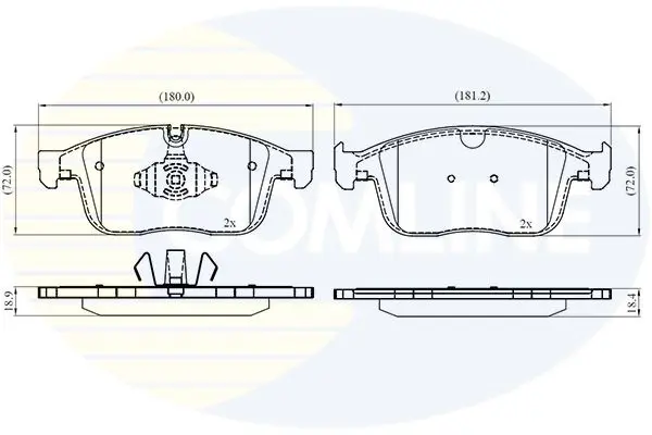 Brake Pad Set, disc brake COMLINE