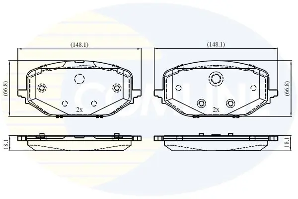 Brake Pad Set, disc brake COMLINE