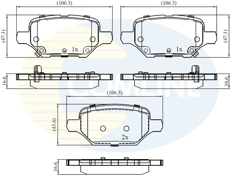 Brake Pad Set, disc brake COMLINE