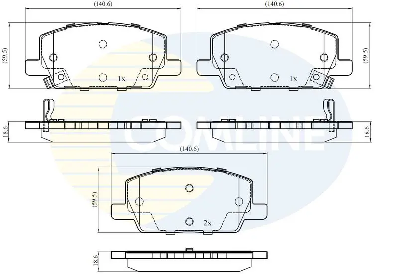 Brake Pad Set, disc brake COMLINE